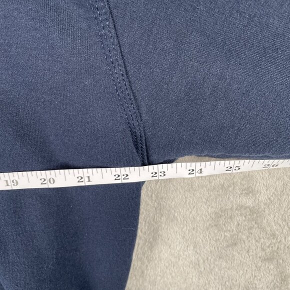 Champion Hoodie Mens Large Navy Pullover Sweatshirt Fleece Athletic Spellout Y2K - Picture 5 of 7